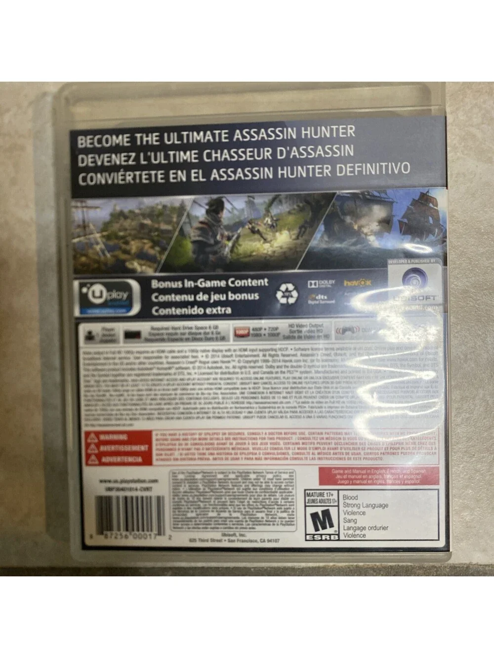 Assassin's Creed: Rogue Limited Edition Sony PlayStation 3 PS3 Tested & Working